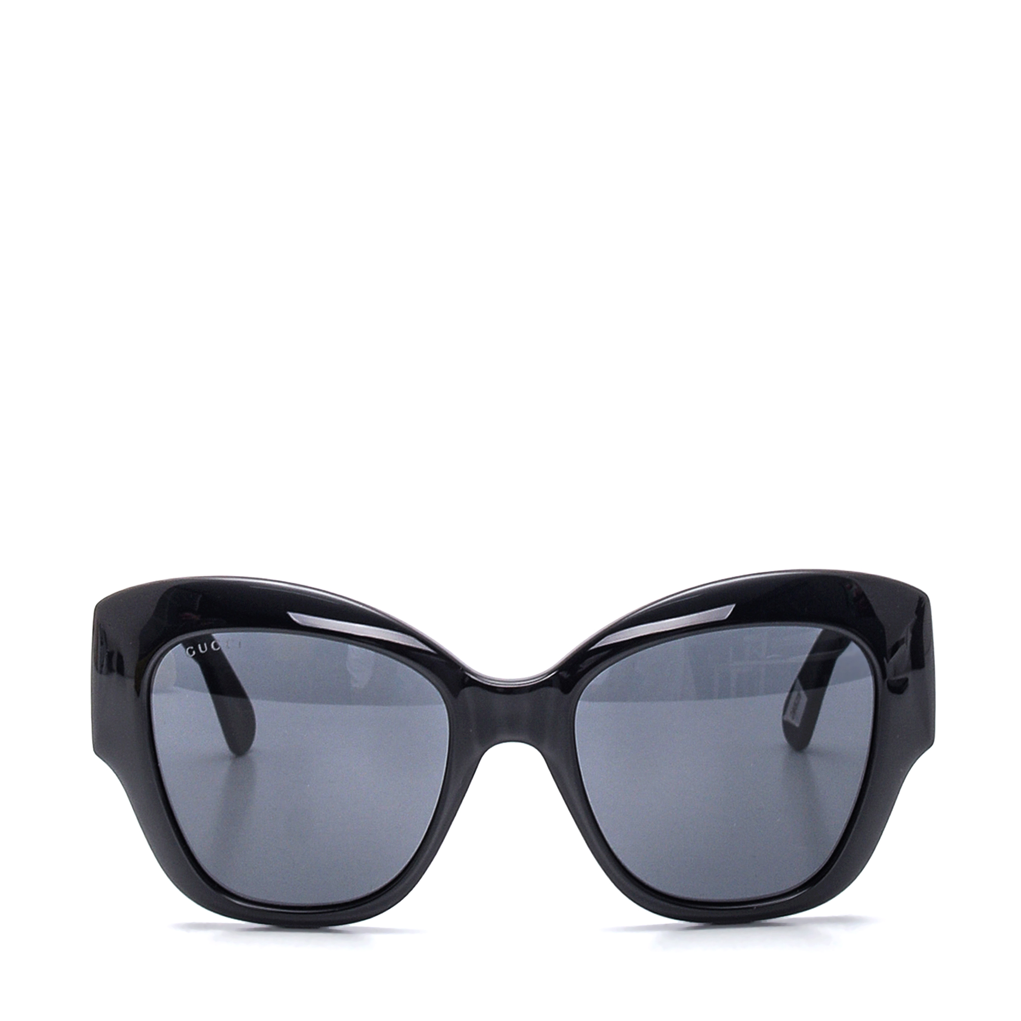 Gucci - Black Acetate Gold GG Sunglasses